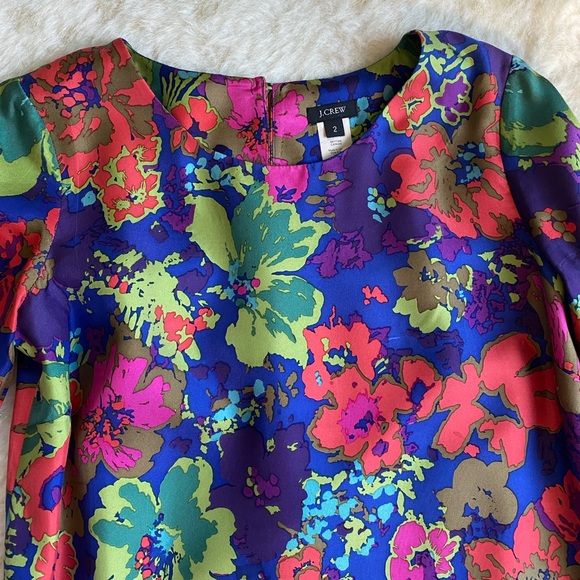 J Crew Silk Shift Dress with Pockets - Picture 3 of 10